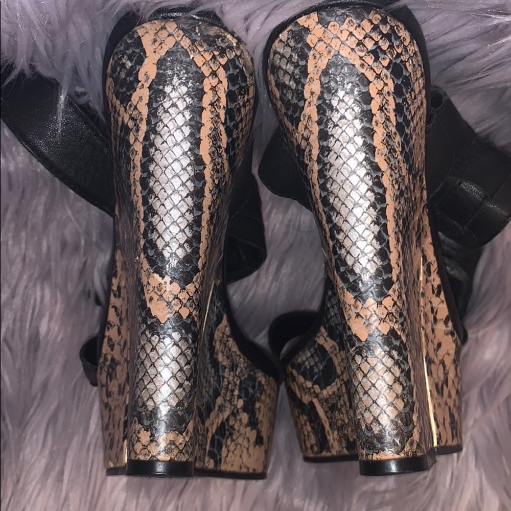 Beautiful Bebe snakeskin Boho wedges! 😍 - Picture 3 of 6